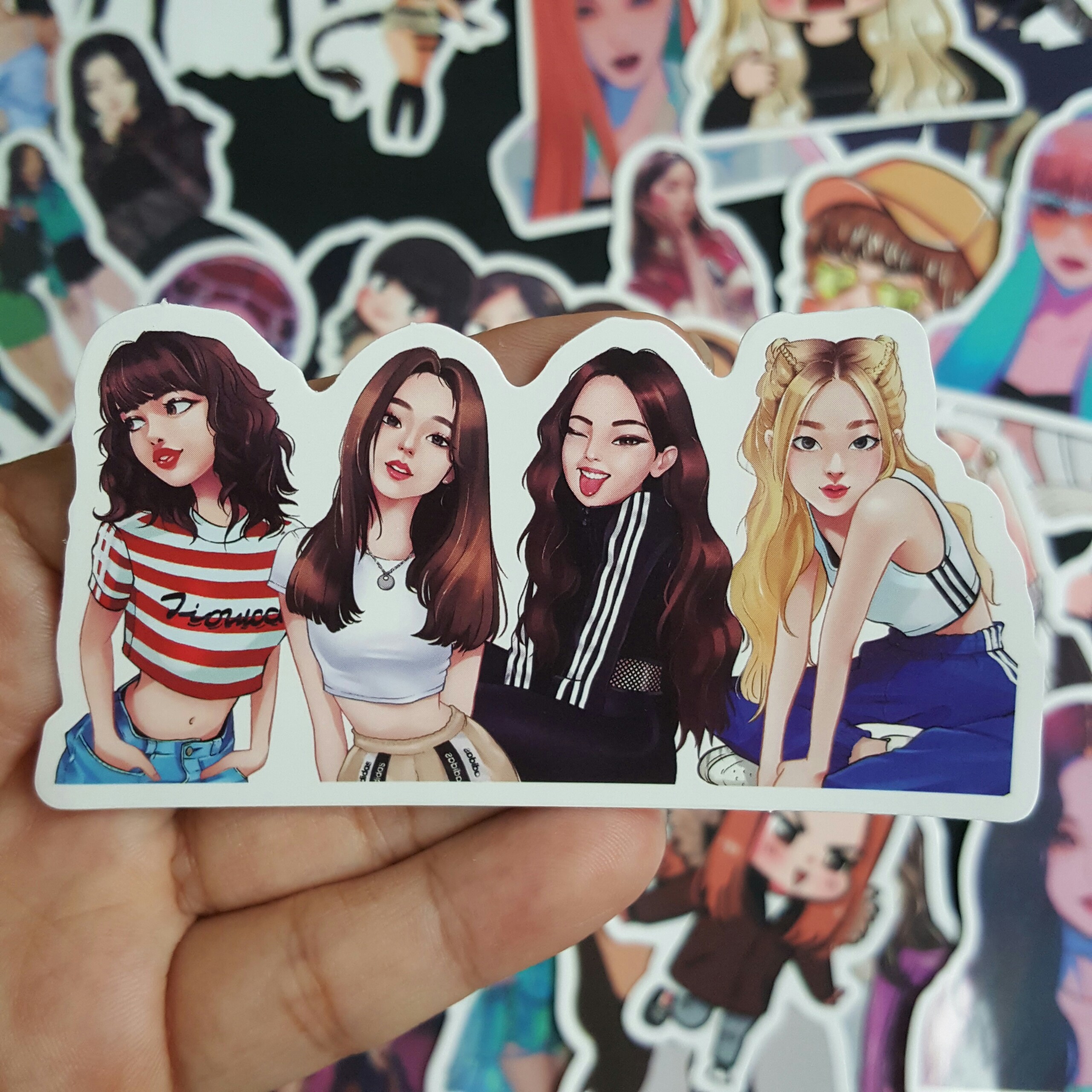 Bộ Sticker dán cao cấp chủ đề BLACKPINK - Dùng dán Xe, dán mũ bảo hiểm, dán Laptop