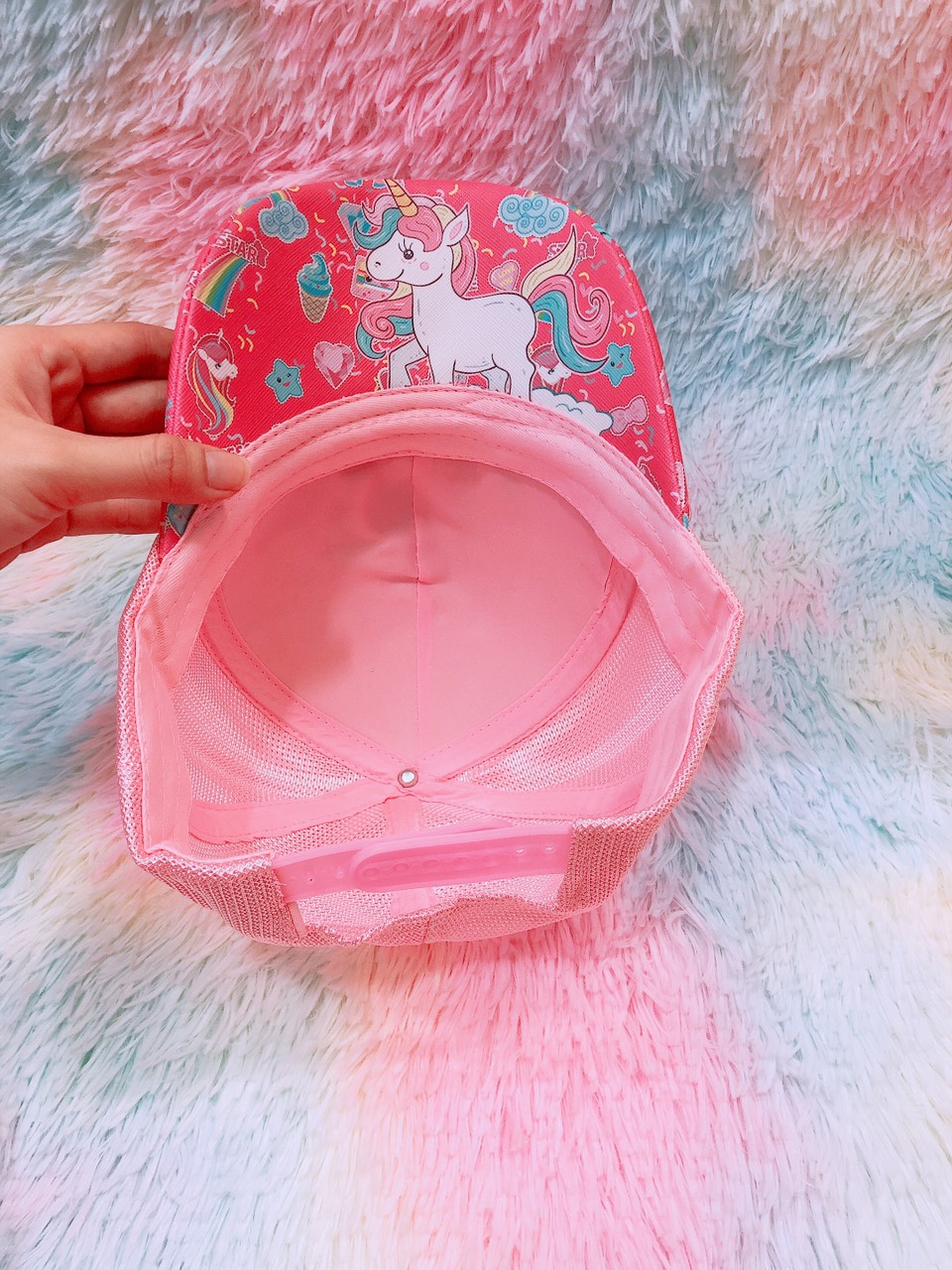 Nón 3D cho bé Unicorn hồng