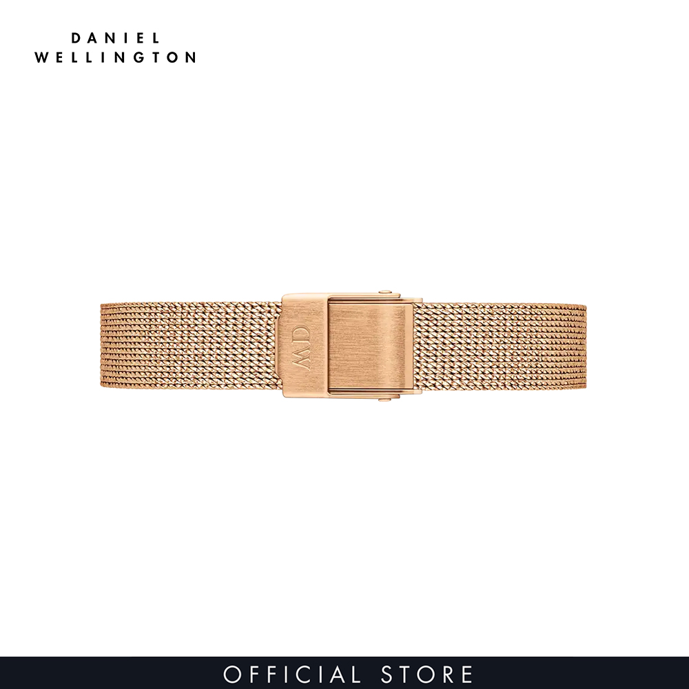 Dây Lưới đồng hồ Daniel Wellington 10mm khóa Hồng - Cho đồng hồ Quadro/Petite 10 Pressed Melrose RG - DW00200276