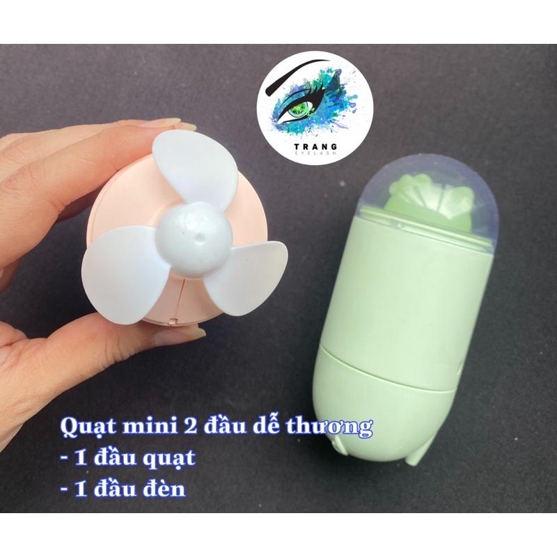 Quạt sạc tai mèo và Quạt 2 đầu ( 1 đầu quạt + 1 đầu đèn )