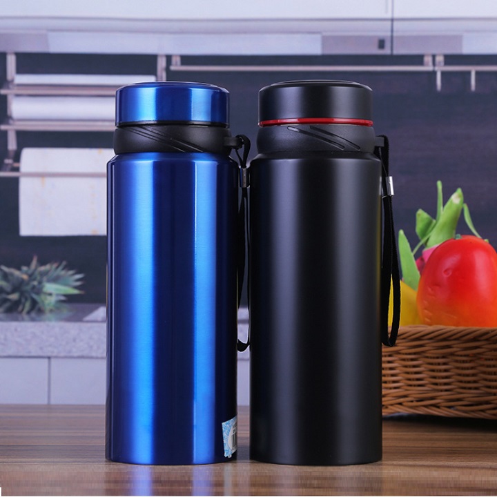 Bình Giữ Nhiệt Inox 1000ml Dày Giữ Nhiệt Tốt Có Lưới Lọc Và Dây Treo