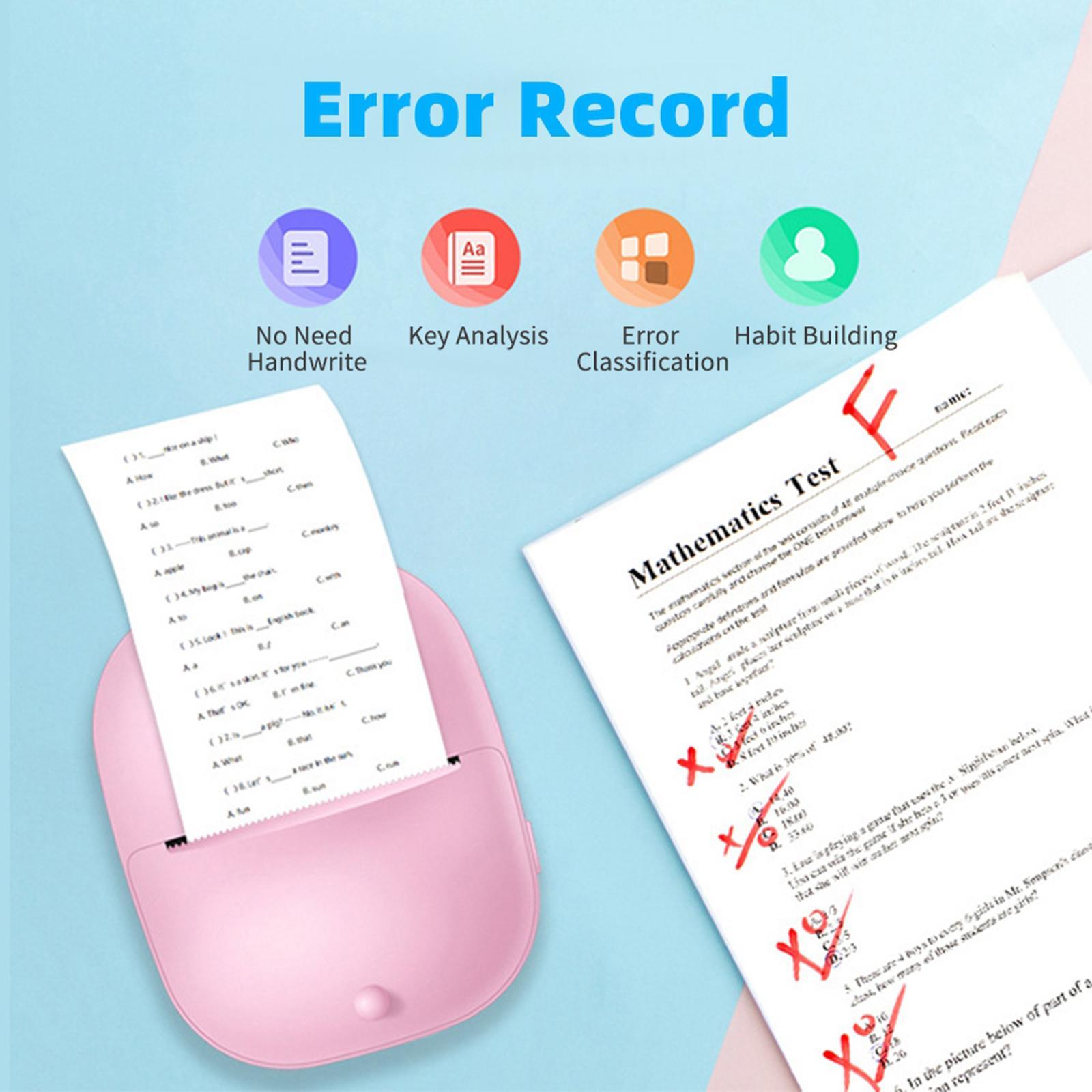 Cute Mini Wireless Pocket Printer 200dpi Thermal Printer Compatible for Journal, Organization, Study Notes Working Assistance, Photos Printing 57x30mm