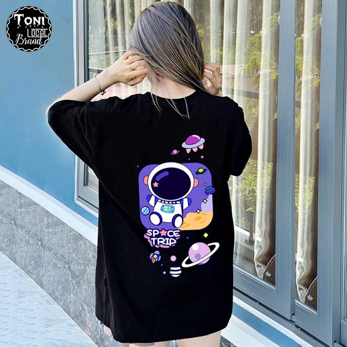 Áo Thun Tay Lỡ Local Brand SPACE TRIP Cotton 100 nam nữ Unisex