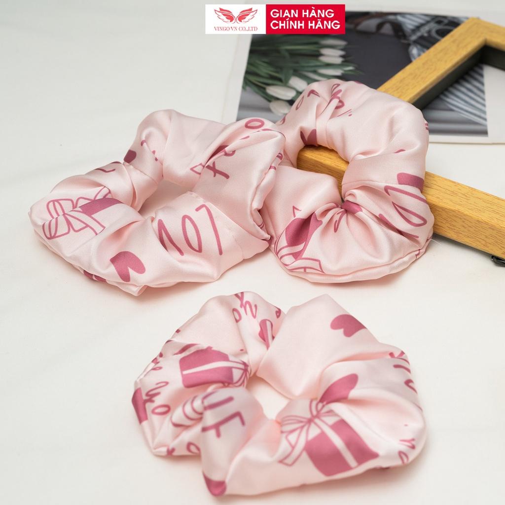 DÂY BUỘC TÓC SCRUNCHIE DỄ THƯƠNG VINGO NHIỀU MÀU XINH XẮN PHONG CÁCH HÀN QUỐC DBTL VNGO