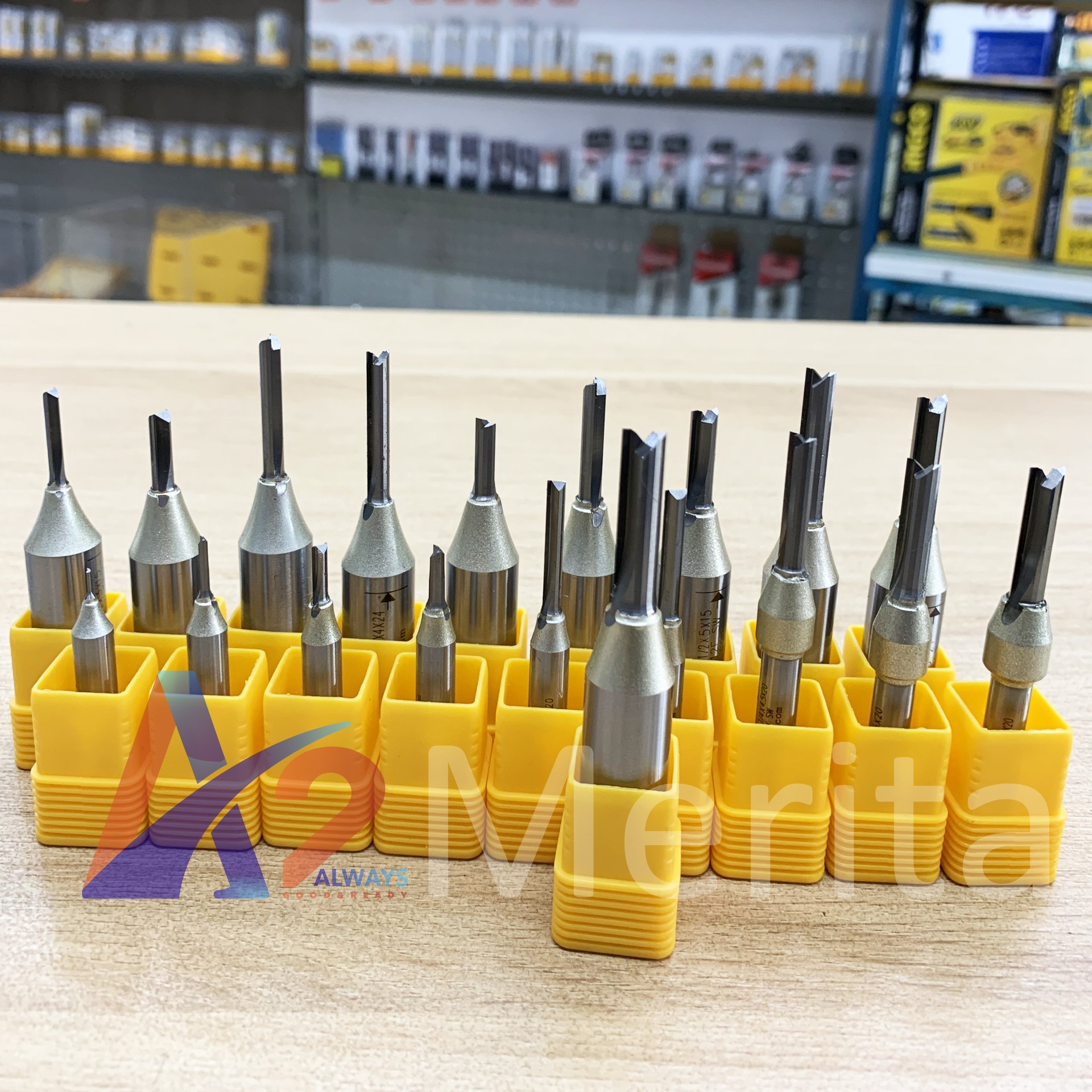 Mũi phay thẳng TCT cốt 1/4" và cốt 1/2" Arden