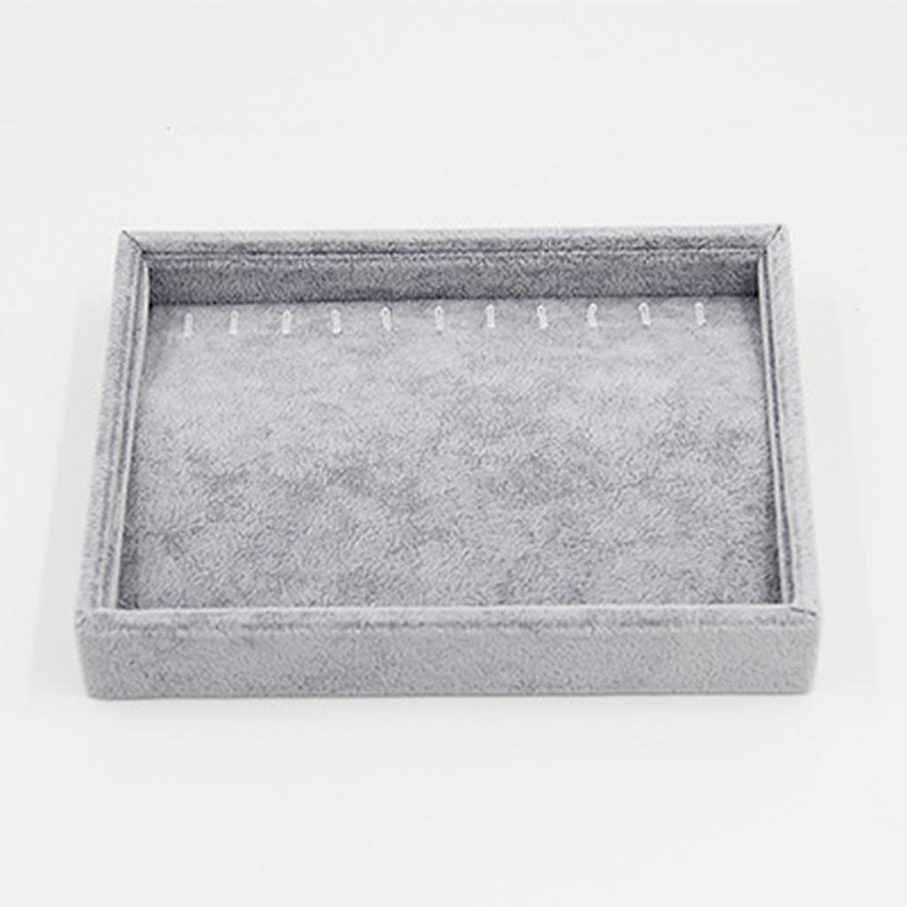 2Pcs Jewelry Tray Pendants Rings Box Storage Showcase Organizer Beads Holder