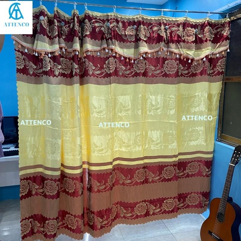 RÈM CỬA CÓ MÓC TREO SẴN VẢI GẤM DÀY HỌA TIẾT NHÃ NHẶN SANG TRỌNG MÀN NGĂN PHÒNG
