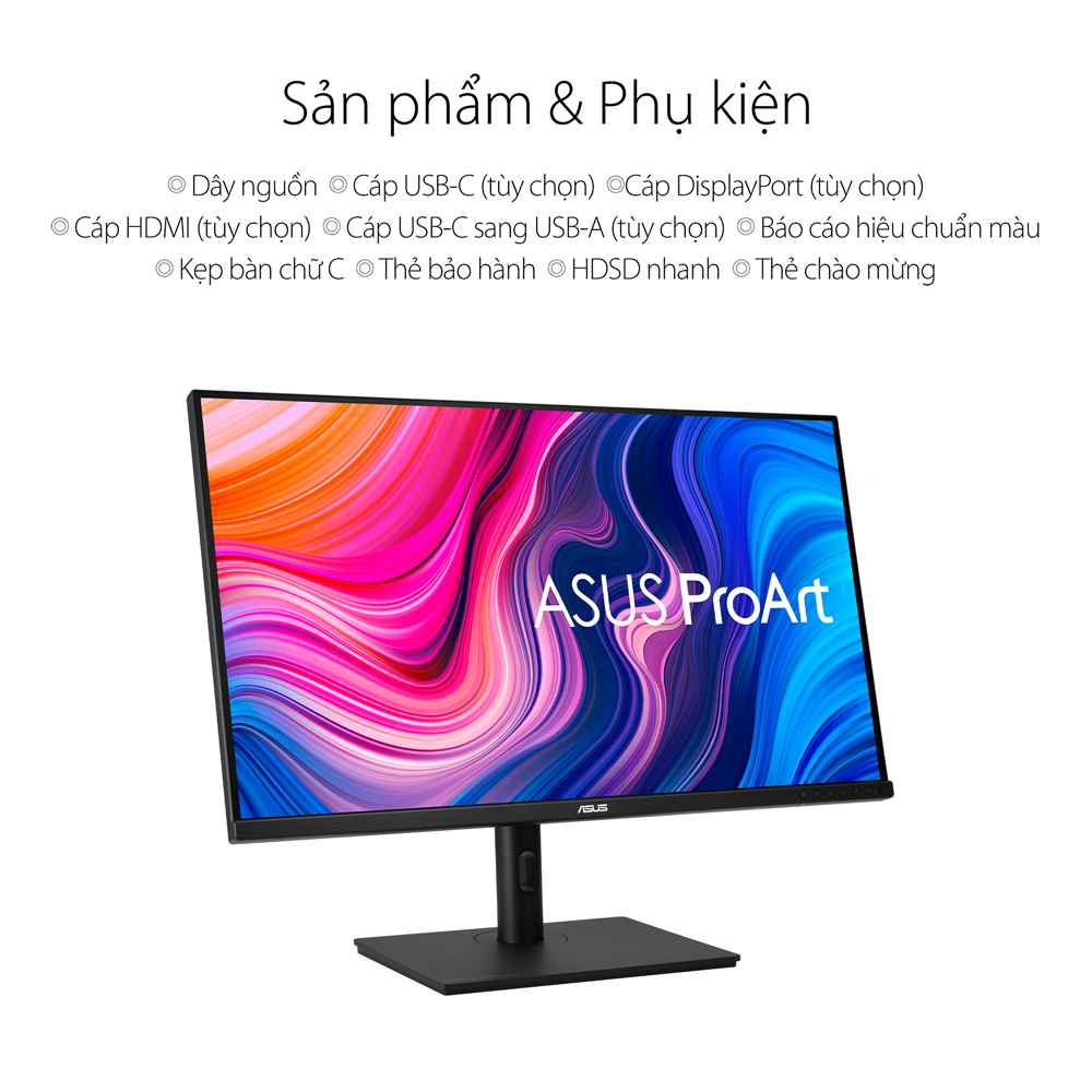 Màn Hình Chuyên Đồ Họa ASUS ProArt PA328QV 31.5&quot; 2K IPS (100% sRGB, 100% Rec.709, Color Accuracy ΔE &amp;lt; 2, Chứng nhận Calman, 75Hz, HDR, Loa) - Hàng Chính Hãng