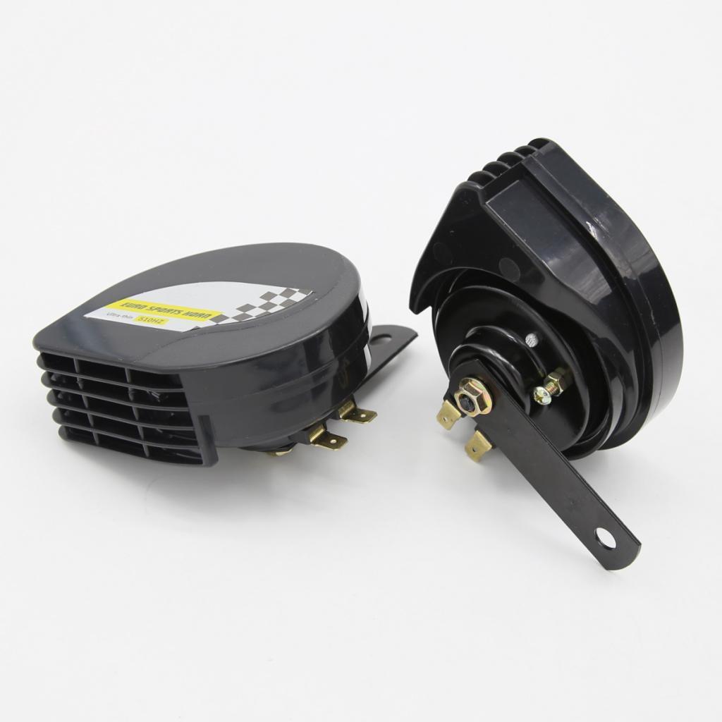 1 Pair Black 12V Loud Car Truck 110DB Dual-  Snail Electric Air