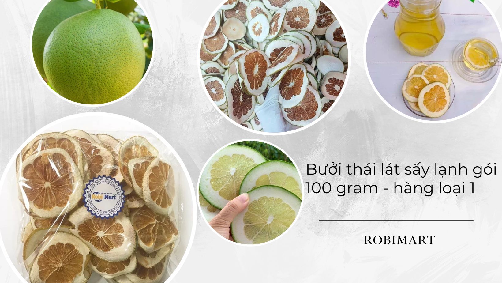 Bưởi thái lát sấy lạnh gói 100 gram - hàng loại 1