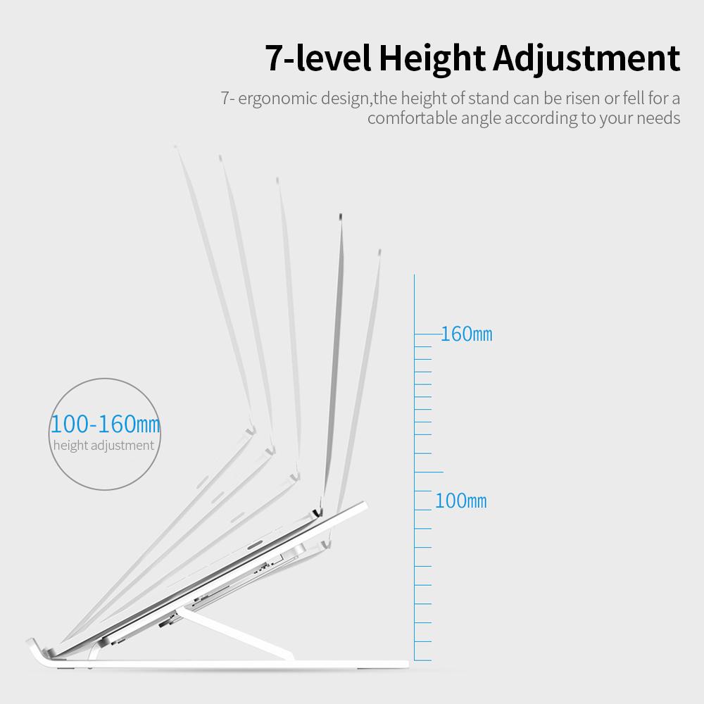 Laptop Tablet Stand 6-level Height Adjustable Folding Portable Office Holder Cooling Bracket for 11-17 Inch Laptop Pink