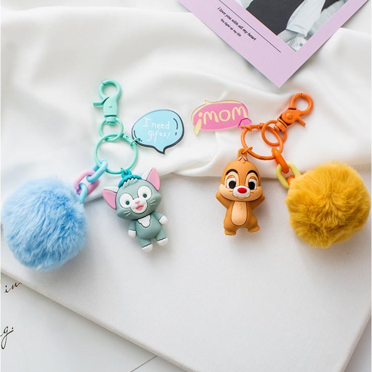 Móc Khóa Hoạt Hình Bông Full Phụ Kiện