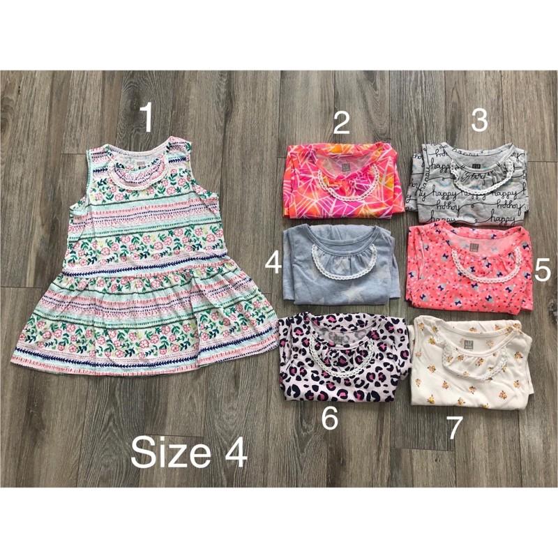 Váy sát nách cotton bé gái vải dư