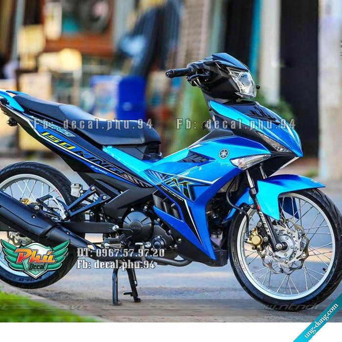 Tem rời Exciter 150 MX xanh đen
