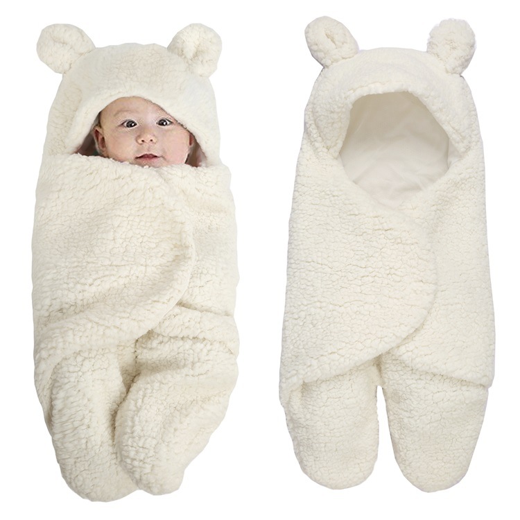 Chăn Quấn Ủ Kén Lông Cừu Baby Blanket Hình Thú Cao Cấp Cho Bé Yêu