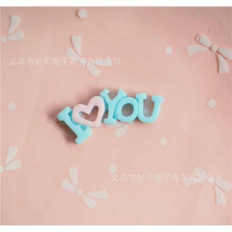 Charm siêu dễ thương hình chữ I LOVE YOU cho các bạn trang trí tiểu cảnh, terrarium, móc khóa, DIY