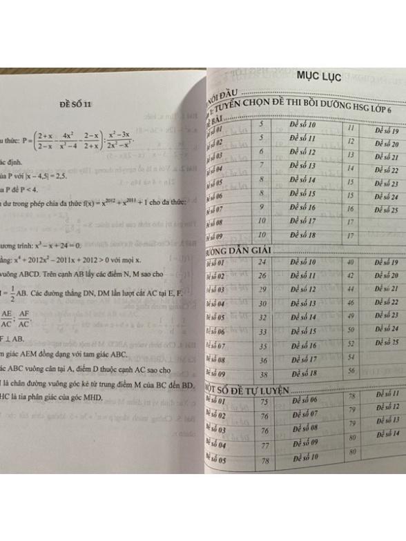Sách Tuyển chọn đề thi bồi dưỡng học sinh giỏi lớp 6 7 8 môn Toán