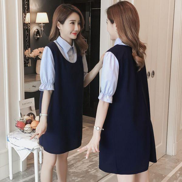 Váy công sở cộc tay chất mango cho bà bầu 0252e