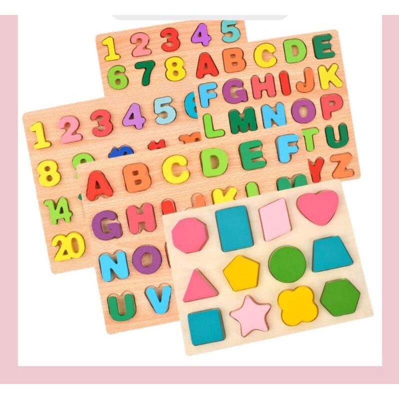 Bảng chữ cái tiếng việt, bảng chữ cái gỗ nổi chữ và số cho bé làm quen với chữ cái và số
