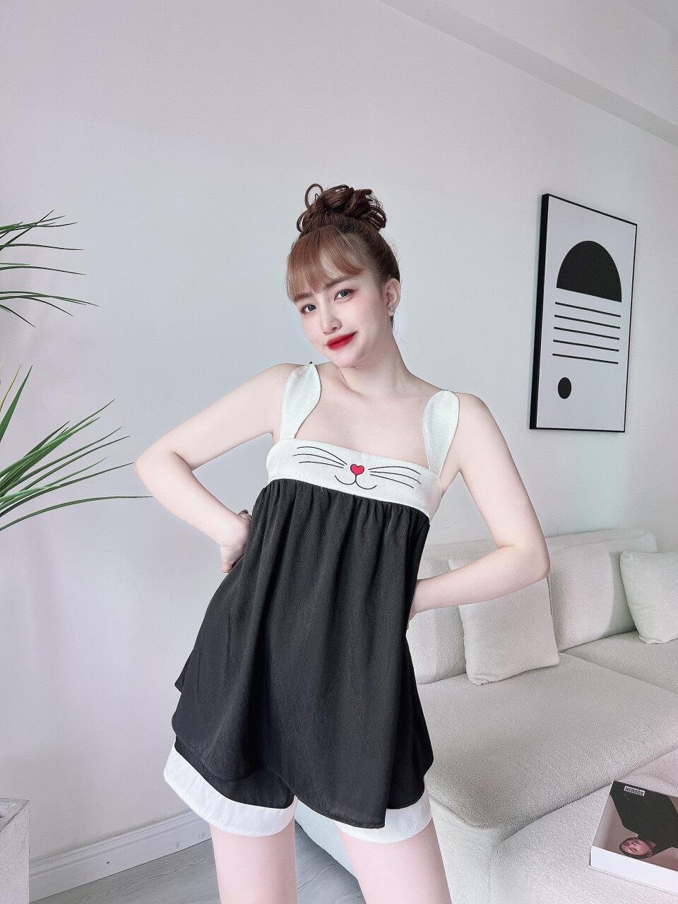 Set bộ nữ áo hai dây form rộng + quần đùi