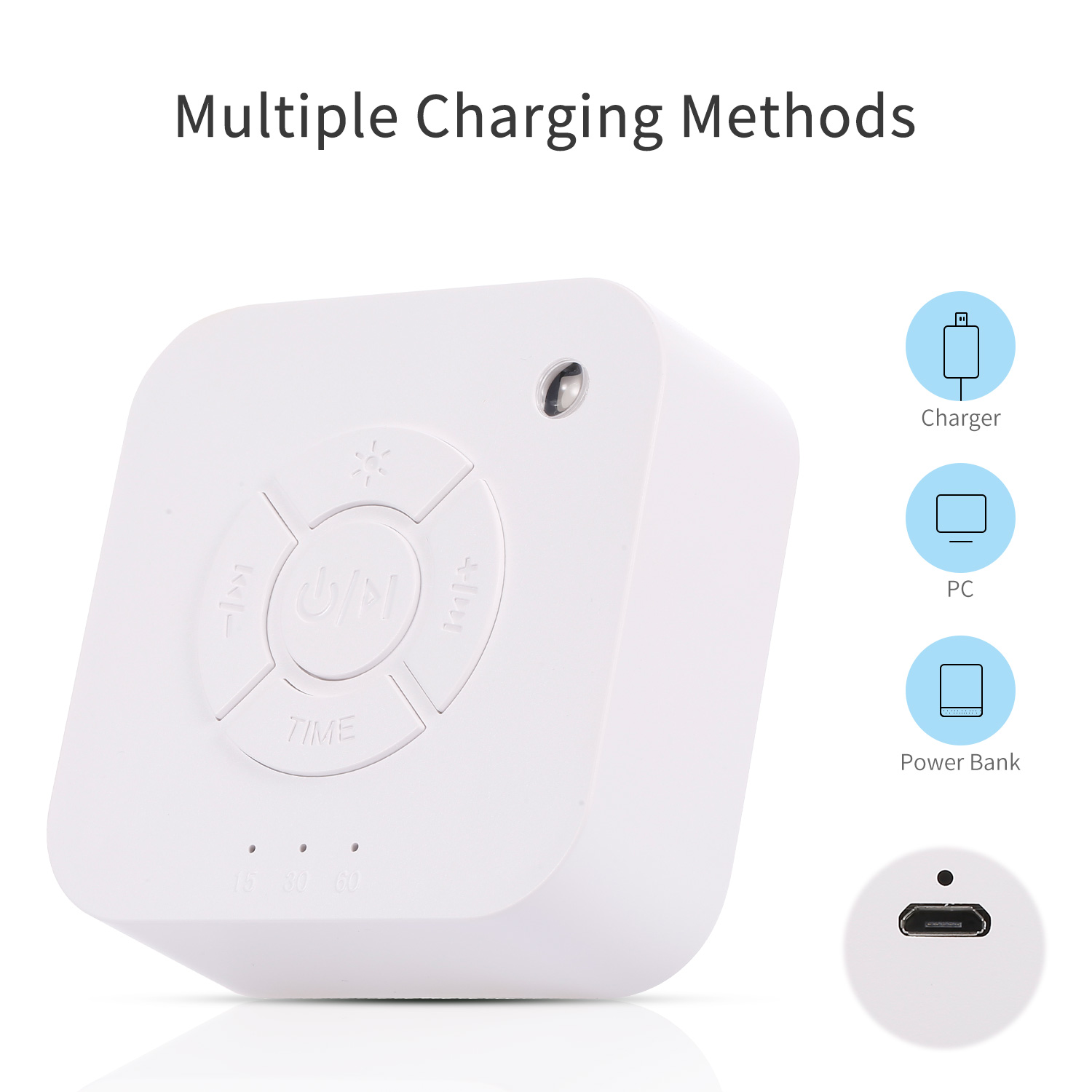 Máy ru ngủ lý tưởng cho người lớn và trẻ em 9 âm thanh, sạc USB