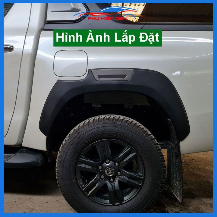 Ốp cua lốp Hilux 2021-2022 bản to bảo vệ bánh và làm đẹp xe