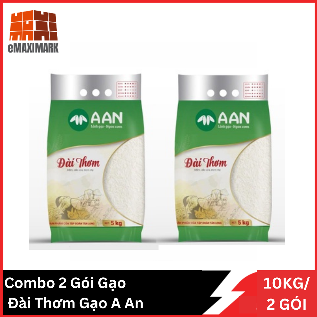 [HÀNG CHÍNH HÃNG] Combo 2 Túi Gạo Đài Thơm Gạo A An Túi 5 Kg x2