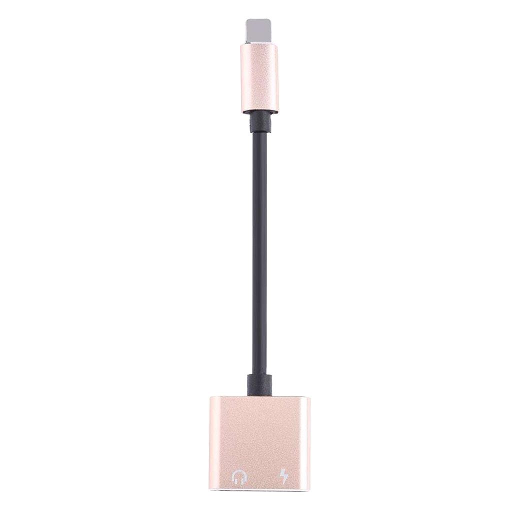 2 In 1 Headphones Adapter Audio Charging Splitter Cable For IPhone IPad