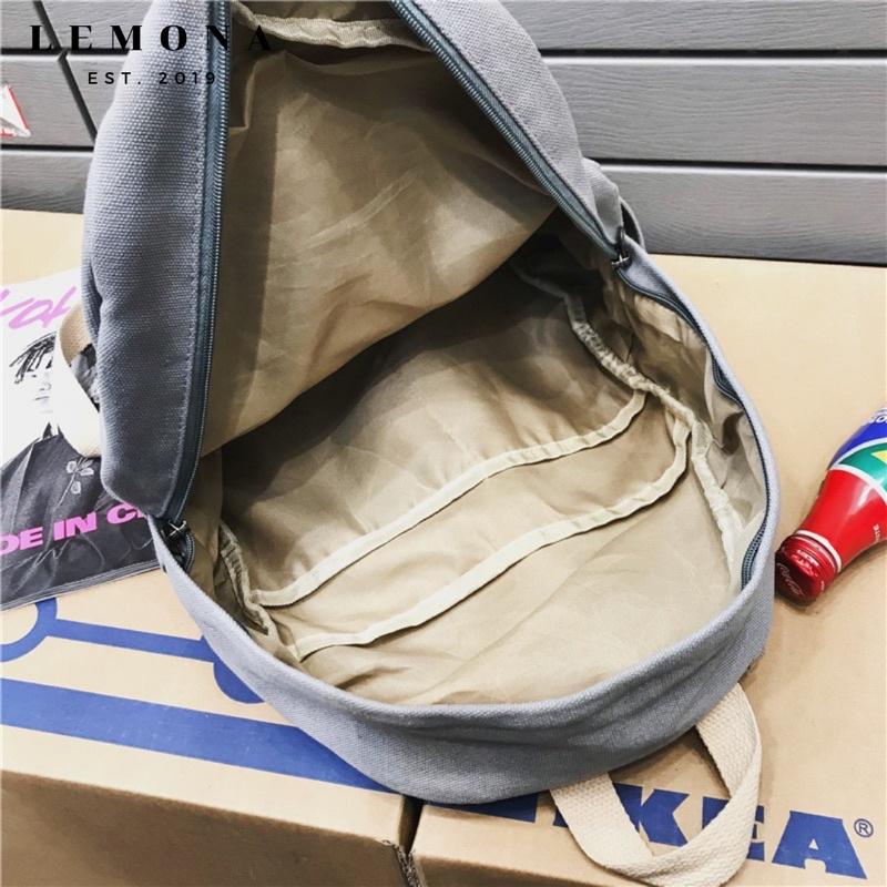 BALO CANVAS BASIC TRƠN MÀU ULZZANG HỌC SINH HÀN QUỐC (SẴN)