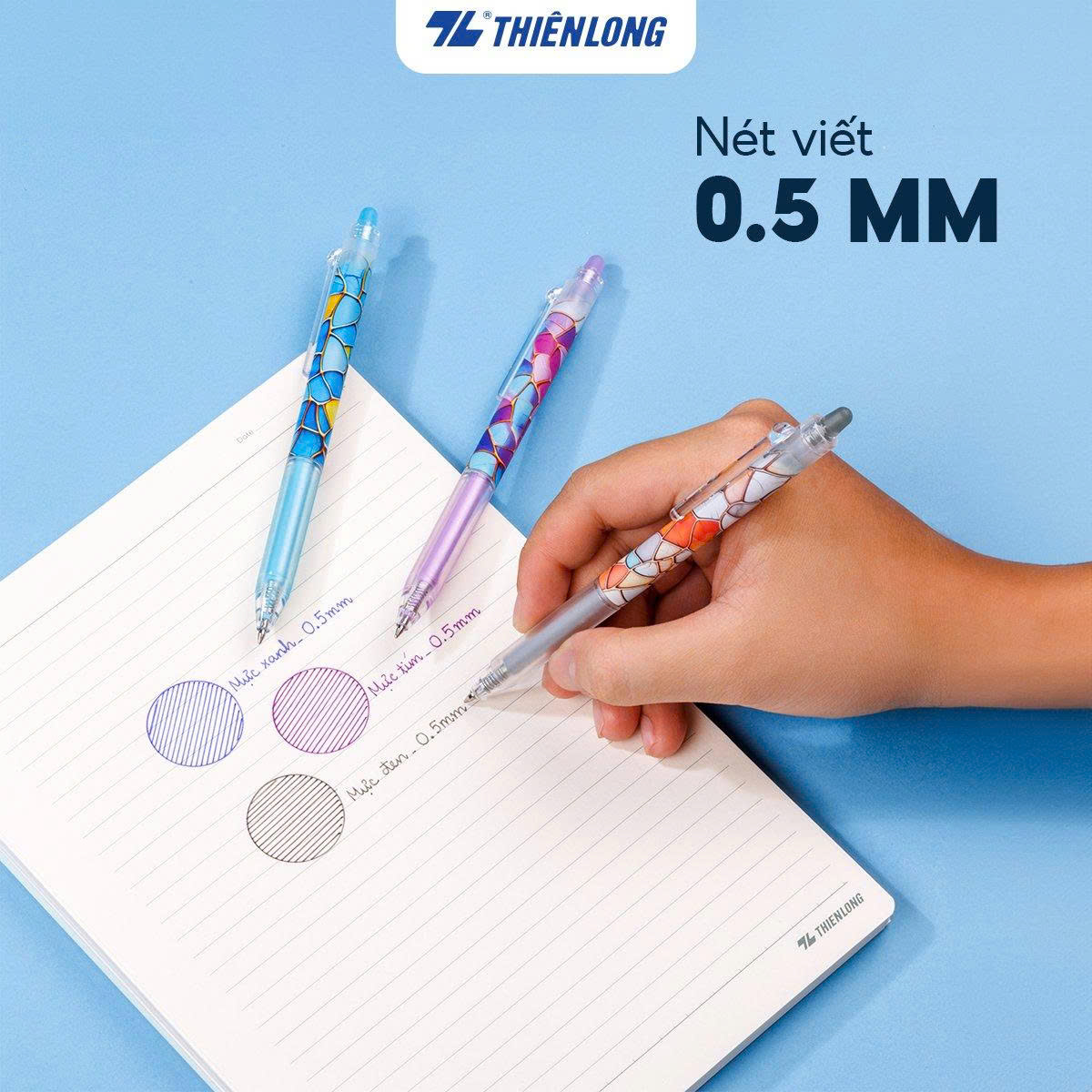 Bút Gel Xóa Được 0.5 mm - Thiên Long GELE-007/V1 - Mực Xanh