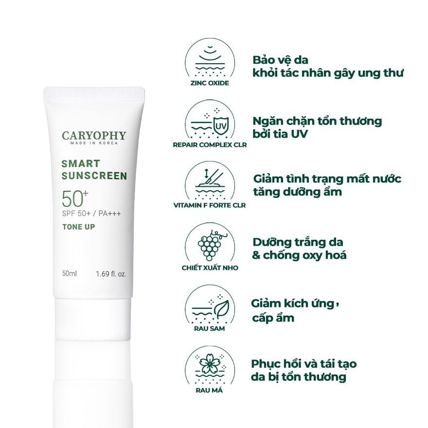 Kem chống nắng ngừa mụn, giảm thâm, bảo vệ da khỏi tia UV Caryophy Smart Sunscreen 50ml