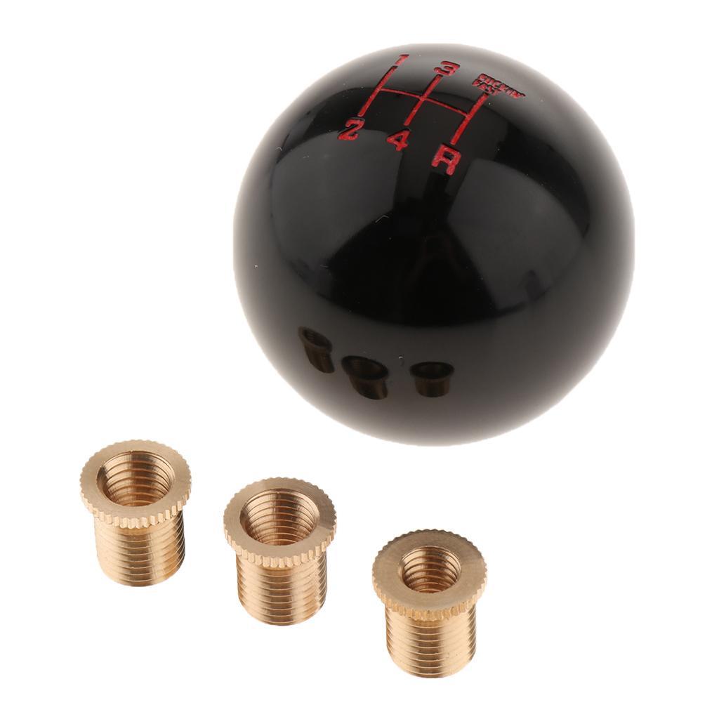 Universal Car 5 Manual Speed Round Ball Gear   Knob Lever  Black