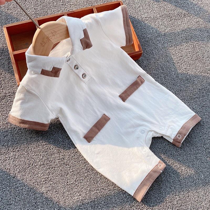 Body công tử trắng cổ sơ mi đùi tay cho bé trai siêu cool ngầu - bảnh - bộ liền thân sơ sinh - set vest - áo quần trẻ em