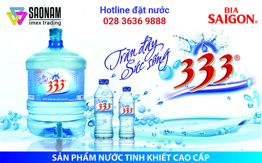 Nước uống đóng chai 333 - bình 19 lít