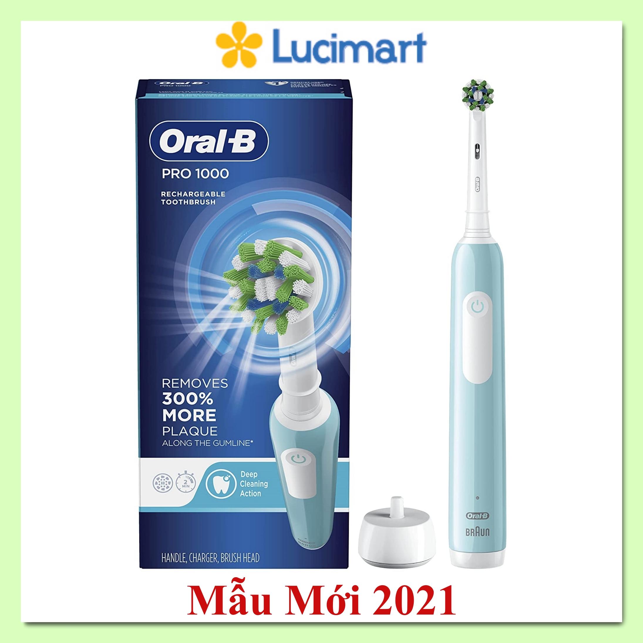 Bàn Chải Đánh Răng Điện Oral-B Pro 1000, Oral B Electric Toothbrush, Ngừa Sâu Răng, Nhập Đức, Hàng Chính Hãng