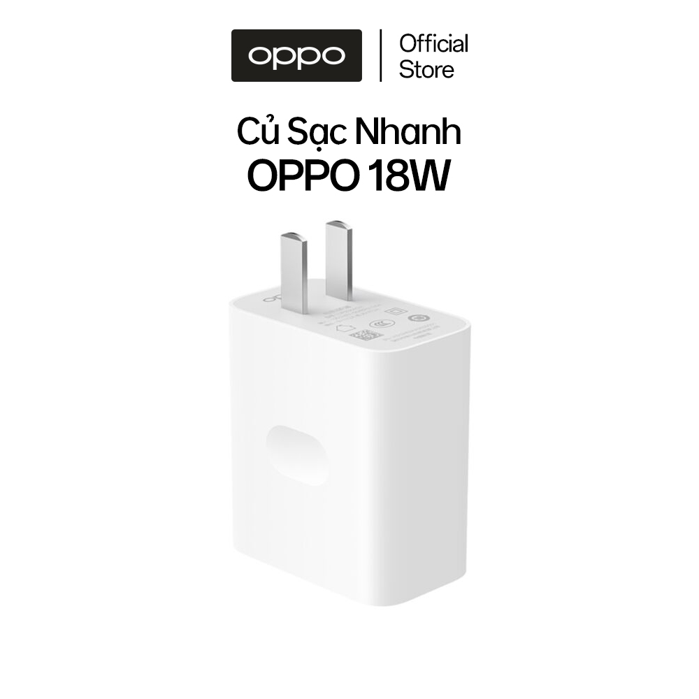 Hình ảnh Củ Sạc Nhanh OPPO 18W OP92CAUH | Đầu ra USB: 9V - 2A | Hỗ Trợ Sạc Nhanh | Hàng Chính Hãng OPPO