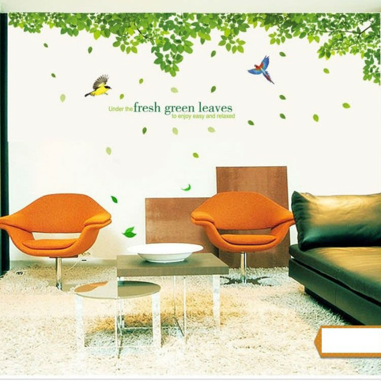 Decal Dán Tường Trang Trí Giàn Cây Bóng Mát
