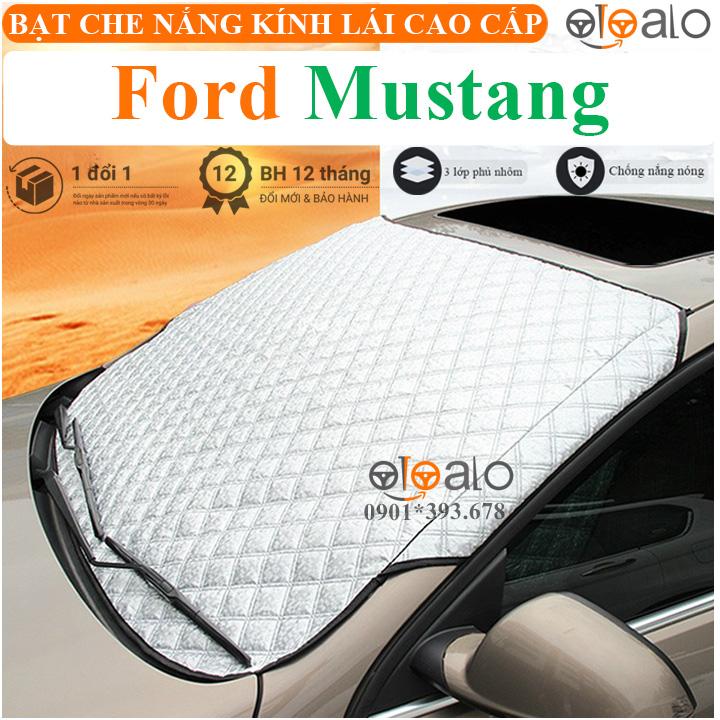 Tấm che nắng kính lái ô tô Ford Mustang vải dù 3 lớp cao cấp TKL - OTOALO