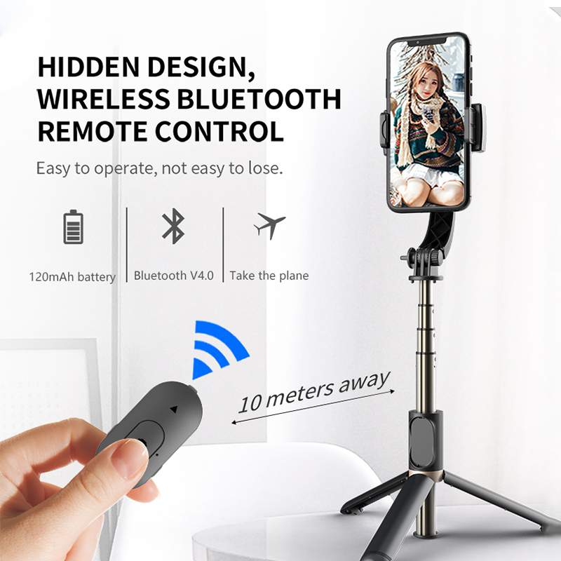 Gậy Selfie chống rung 1 trục CYKE, gậy selfie kiêm tripod đa năng kèm điều khiển từ xa bluetooth, xoay 360° cho smartphones - Hàng chính hãng