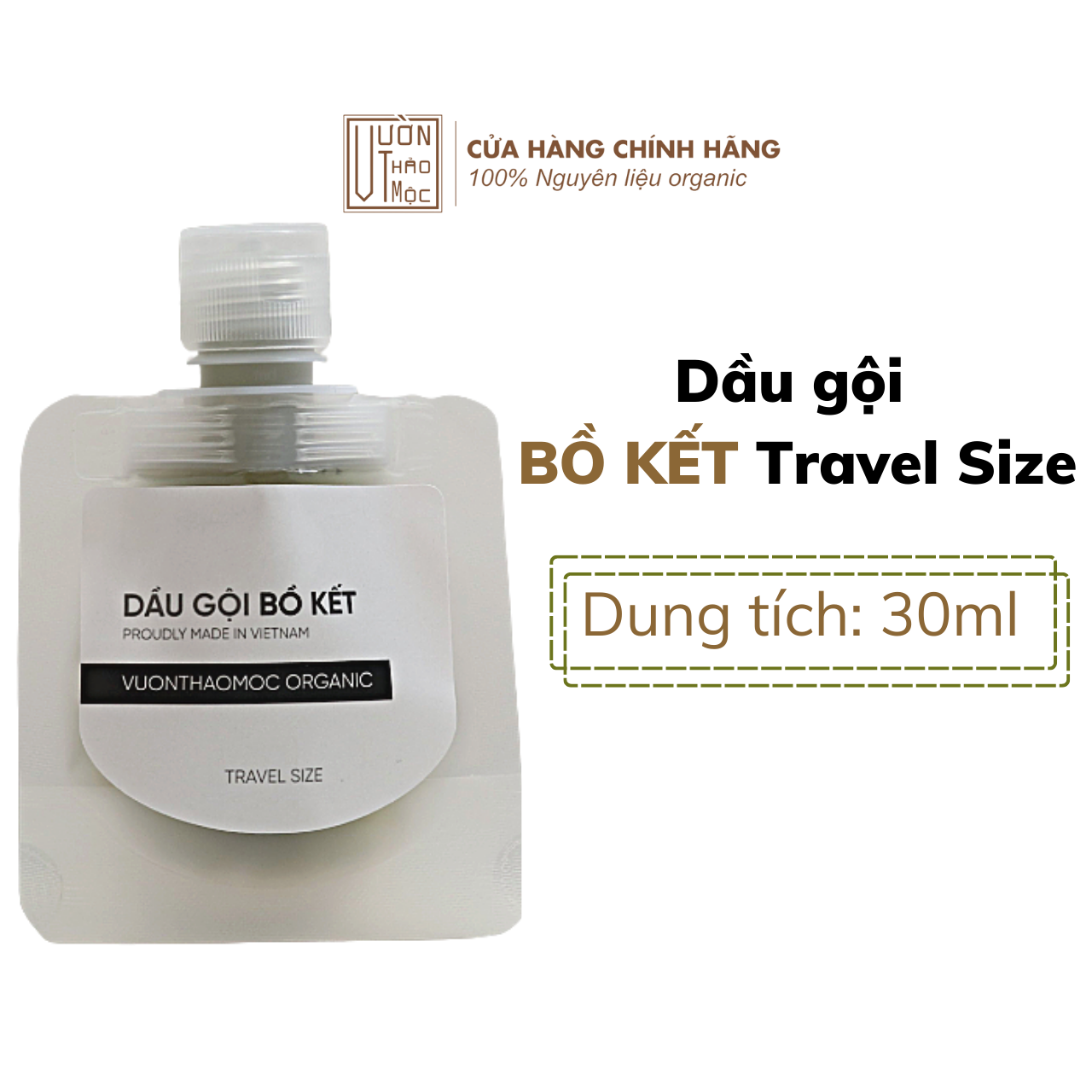 Dầu Gội Bồ Kết VƯỜN THẢO MỘC ORGANIC Cho Mái Tóc Chắc Khỏe Hương Thơm Mát Tự Nhiên Chai Vừa 300ml/500ml