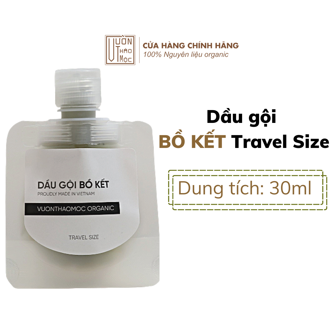 Dầu Gội Bồ Kết VƯỜN THẢO MỘC ORGANIC Cho Mái Tóc Chắc Khỏe Hương Thơm Mát Tự Nhiên Chai Vừa 300ml/500ml