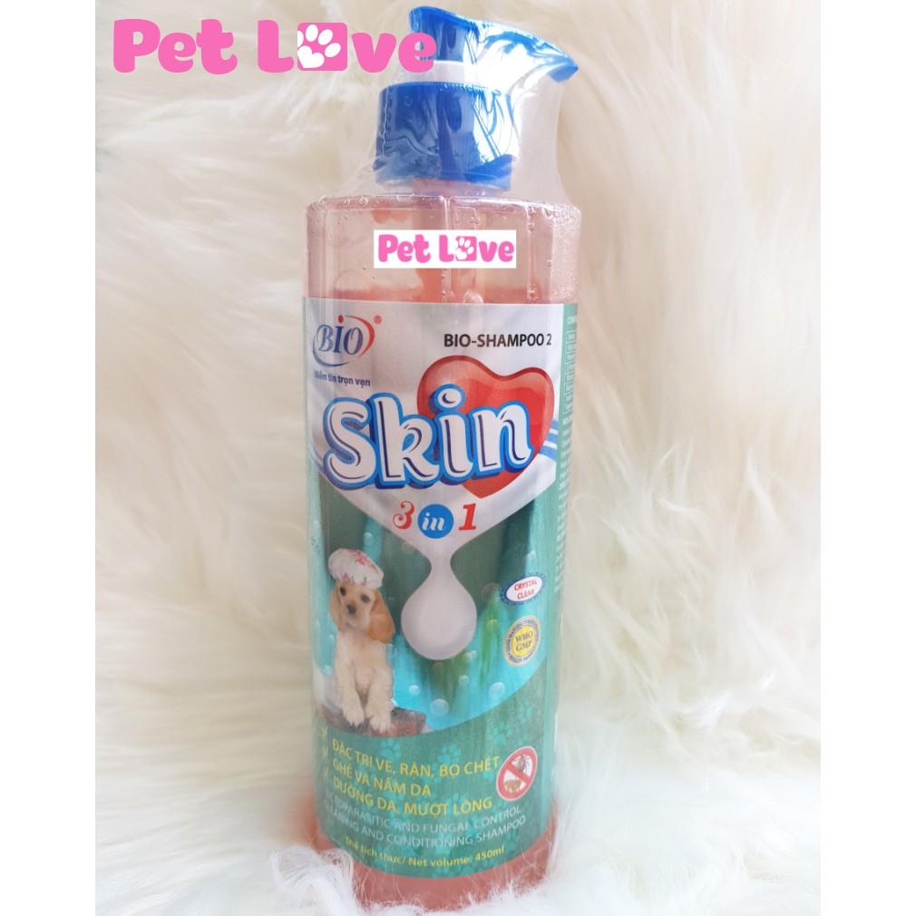 Hình ảnh Sữa tắm trị ghẻ, nấm da, ve rận, mượt lông chó Bio Skin (450ml)