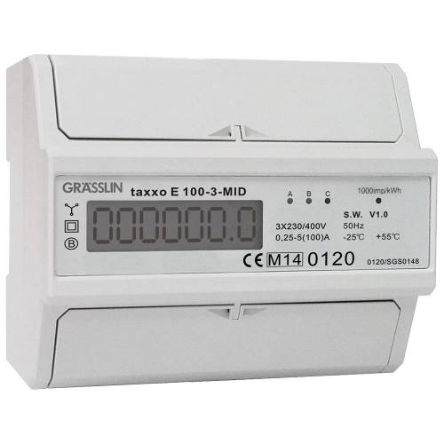 Đồng hồ đo điện năng TAXXO E 100-3-MID Hàng nhập khẩu
