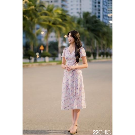Váy thiết kế hoa nhí nơ eo Emory mini Dress - 22CHIC