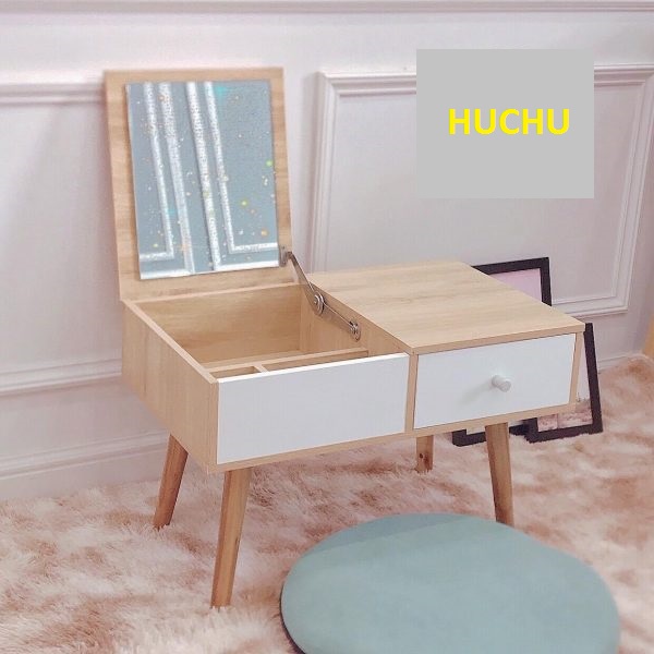 BÀN TRANG ĐIỂM MINI - BÀN TRANG ĐIỂM NGỒI BỆT GỖ CAO CẤP LÕI XANH KHÁNG ẨM