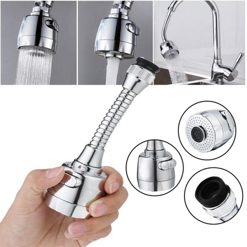 Đầu vòi tăng áp 360 độ inox