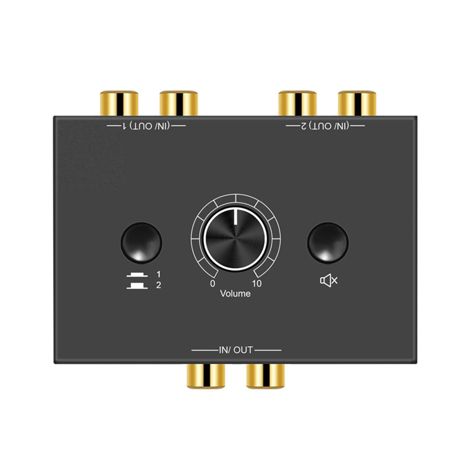 L / R Stereo Audio Bi-Directional Switcher for Computer Home Earphone Amp