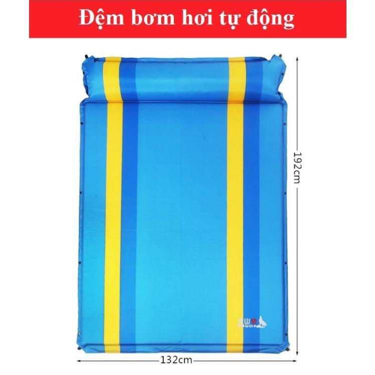 Đệm ngủ bơm hơi tự động BSWOLF Q3006. KT 192cm x 132cm và 192x 65cm. Dày 3cm. Ngủ sâu, mơ đẹp tiện lợi