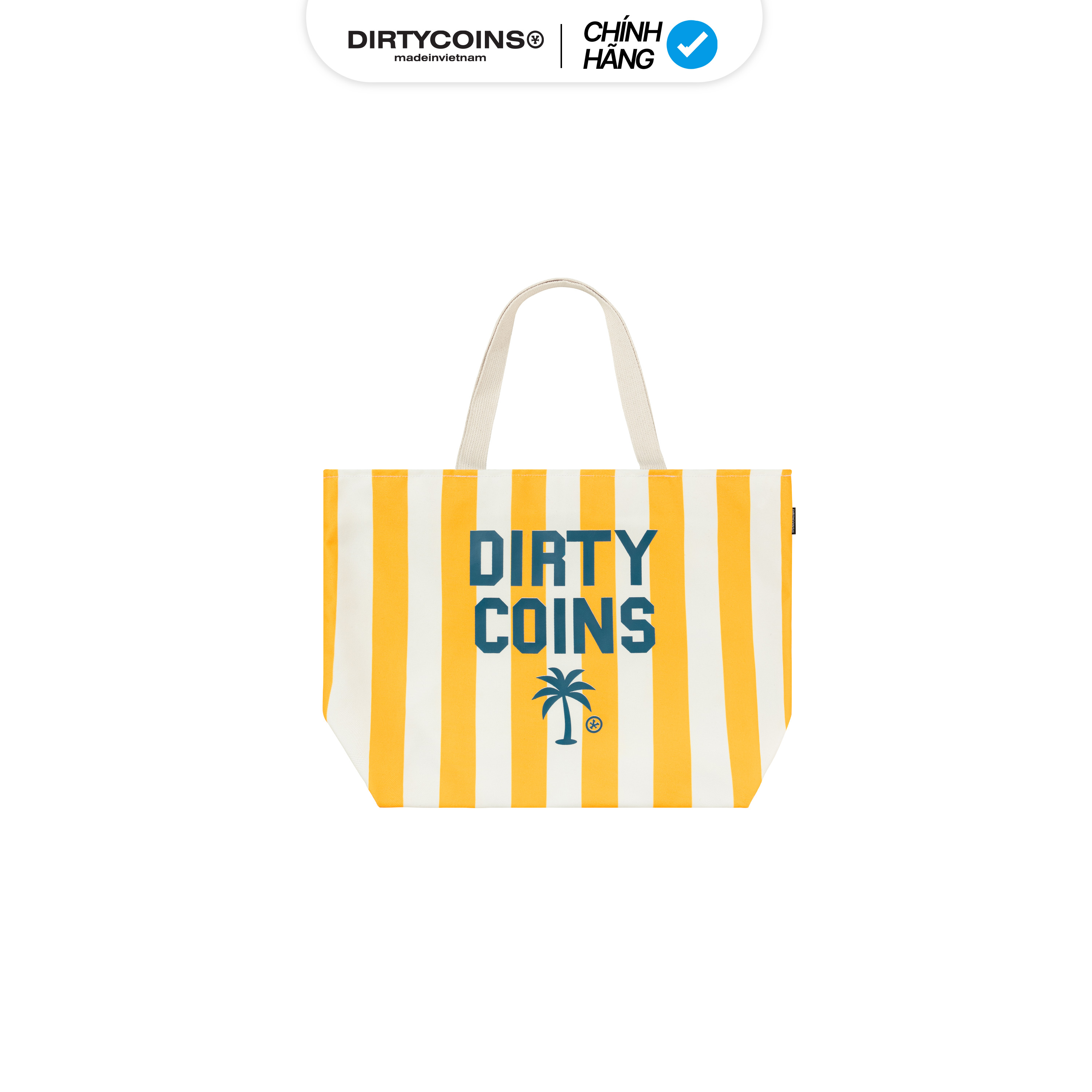 Túi Tote DirtyCoins Canvas Never Try Striped