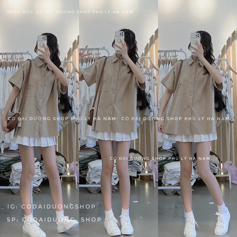 Sơ mi cộc tay cắt gấu 1251